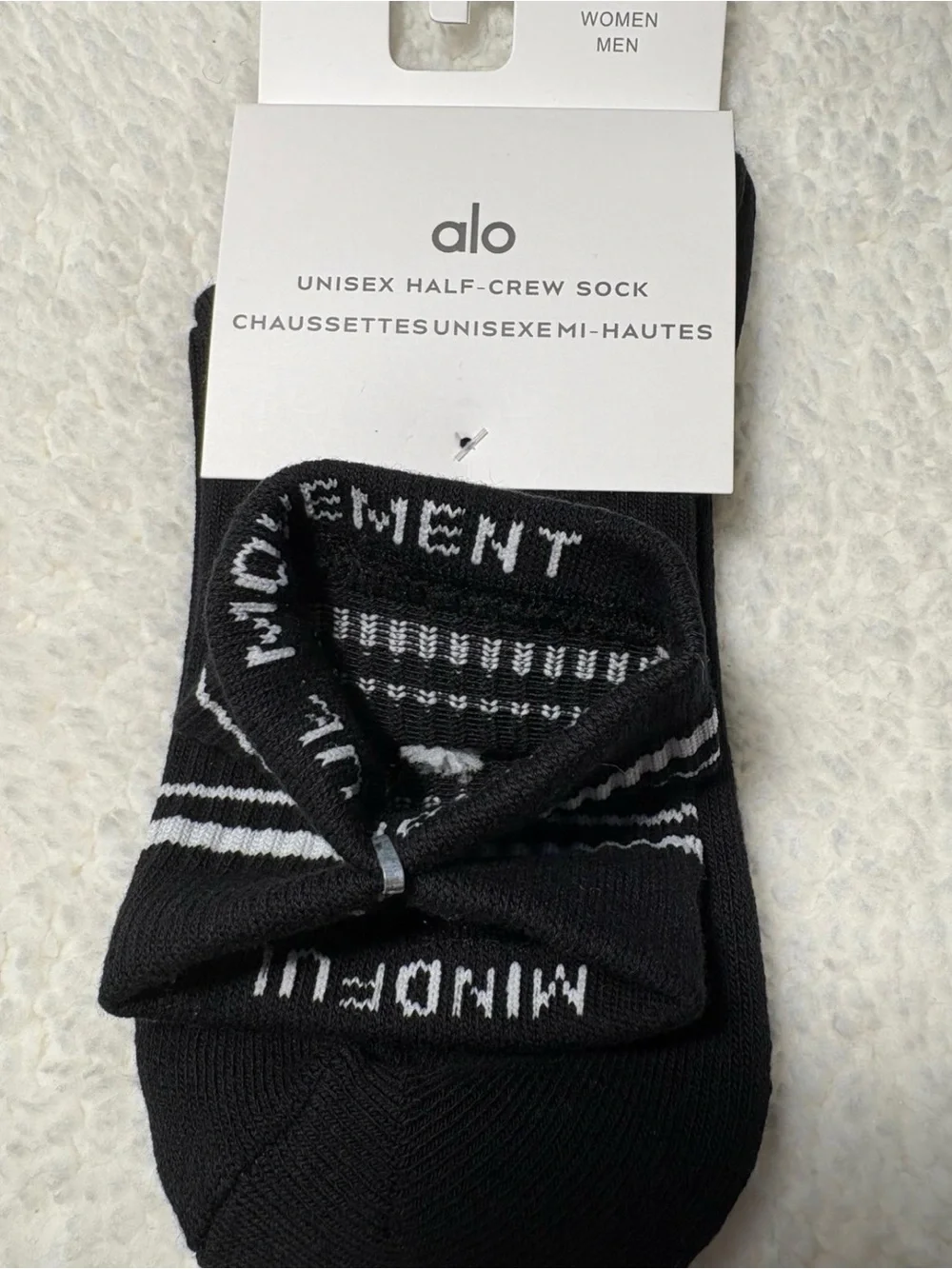 ALO Yoga Unisex Half-Crew Socks in Pink, Black, White - 3-Pack